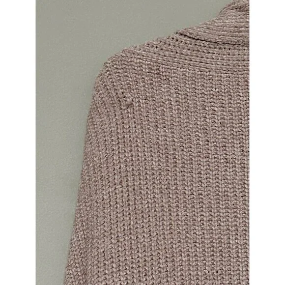 Wishlist Medium Large Chenille Cardigan Sweater Blush Pink Heavyweight Dolman - Picture 6 of 7